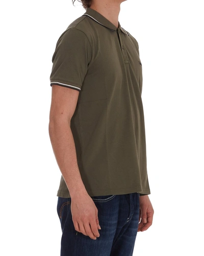 Shop Woolrich Monterey Logo Embroidered Polo Shirt In Green
