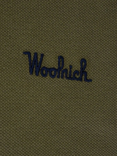 Shop Woolrich Monterey Logo Embroidered Polo Shirt In Green