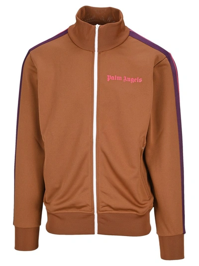 Shop Palm Angels College Track Jacket In Brown