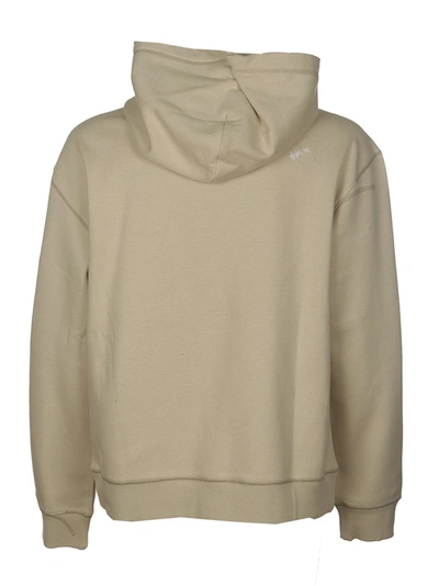 Shop Ader Error Logo Print Hoodie In Beige