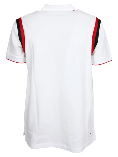 Shop Burberry Logo Appliqué Polo Shirt In White