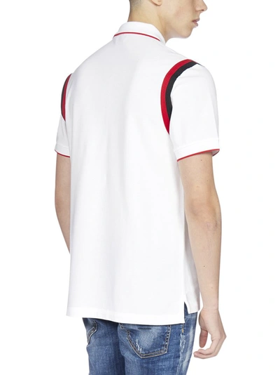 Shop Burberry Logo Appliqué Polo Shirt In White