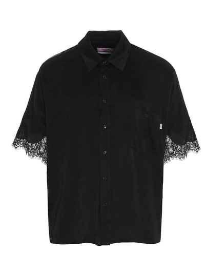 Shop Martine Rose Klene Lace Detailed Shirt In Black