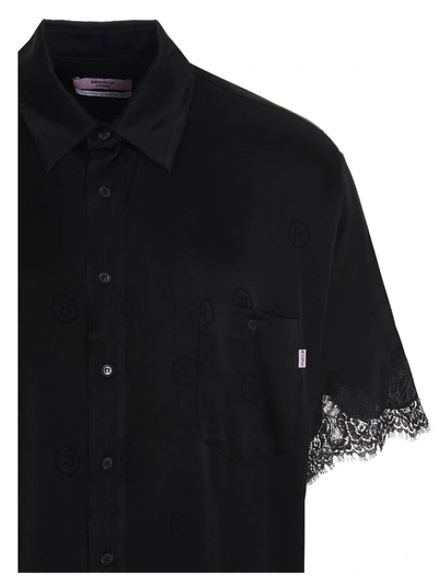 Shop Martine Rose Klene Lace Detailed Shirt In Black