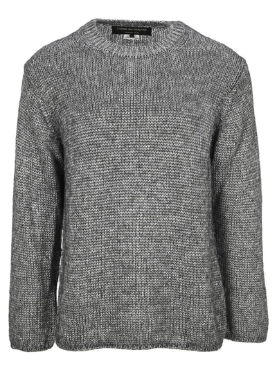 Shop Comme Des Garçons Homme Deux Comme Des Garçons Homme Plus Crewneck Knitted Sweater In Grey