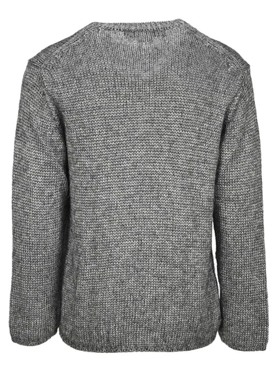 Shop Comme Des Garçons Homme Deux Comme Des Garçons Homme Plus Crewneck Knitted Sweater In Grey