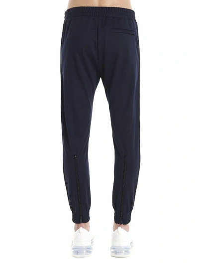 Shop Prada Tapered Jersey Sweatpants In Blue