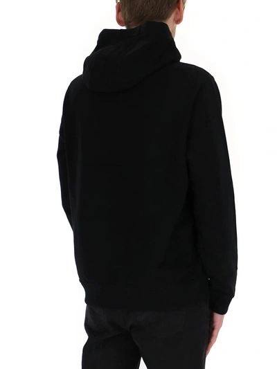 Shop Burberry Shark Graphic Hoodie In Black