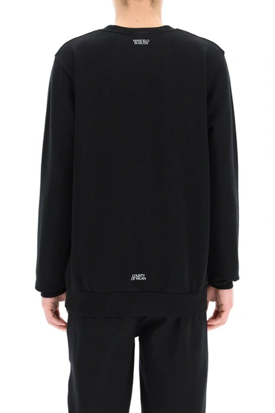 Shop Marcelo Burlon County Of Milan Cross Embroidered Sweatshirt In Black