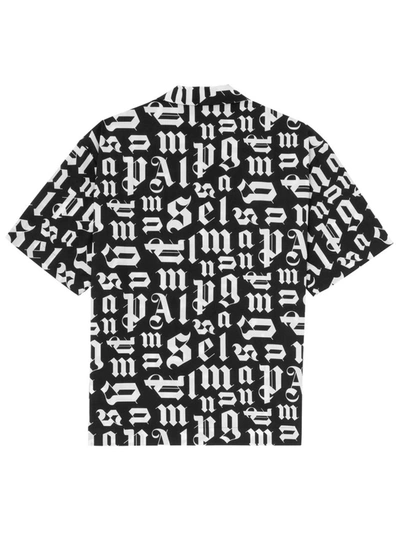 Shop Palm Angels Monogram Print Bowling Shirt In Multi