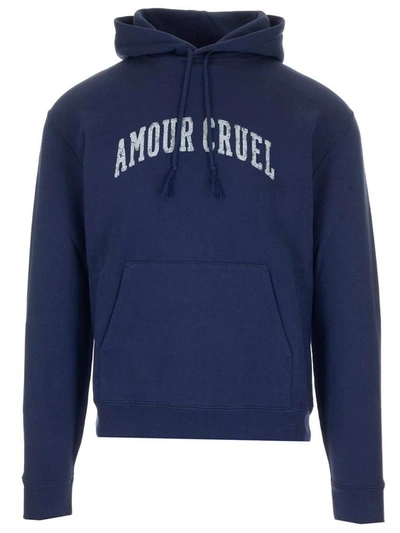 Shop Saint Laurent Amour Cruel Hoodie In Blue