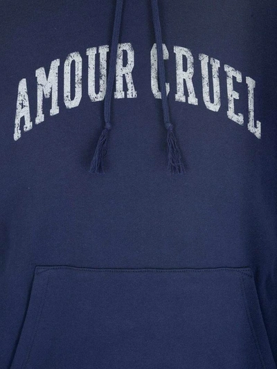 Shop Saint Laurent Amour Cruel Hoodie In Blue