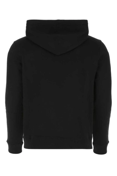 Shop Valentino Logo Print Hoodie In Black