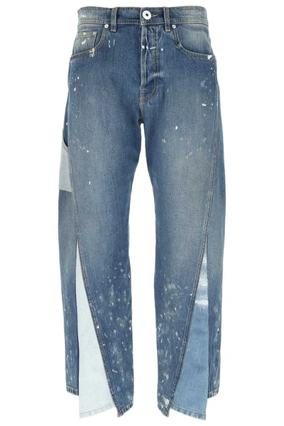 Shop Lanvin X Gallery Dept. Paint Splatter Jeans In Blue