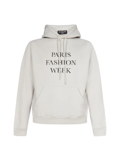 Balenciaga Paris Fashion Week Hooded Sweatshirt In Grey | ModeSens