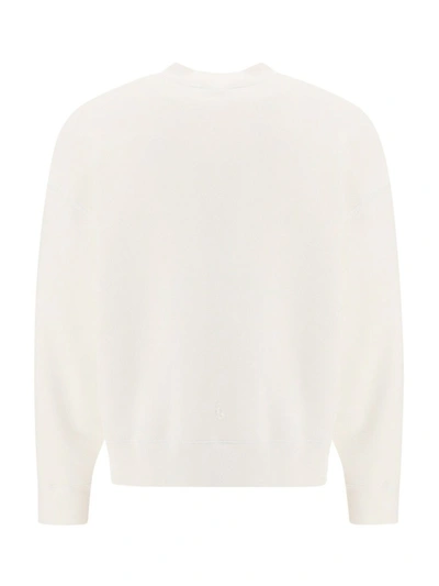 Shop Palm Angels Miami Crewneck Sweatshirt In White