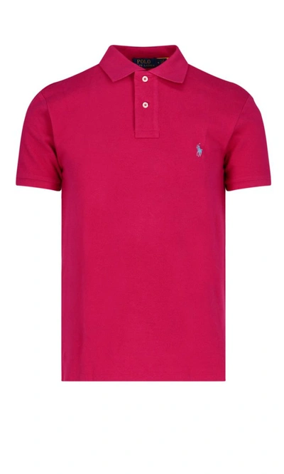 Shop Polo Ralph Lauren Logo Slim In Pink