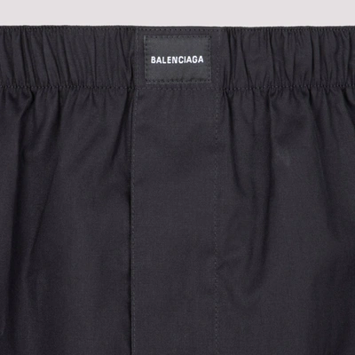 Shop Balenciaga Logo Boxer Shorts In Black