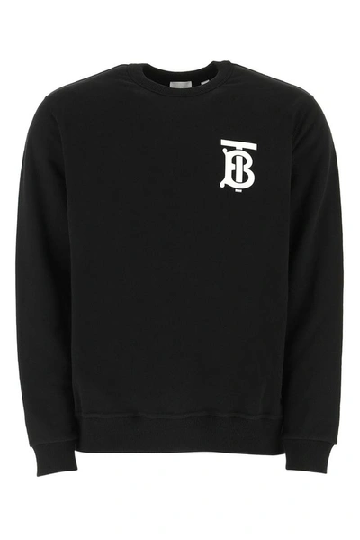 Shop Burberry Monogram Crewneck Sweatshirt In Black