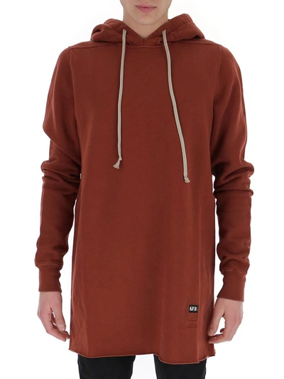 Shop Rick Owens Drkshdw Long Hoodie In Red