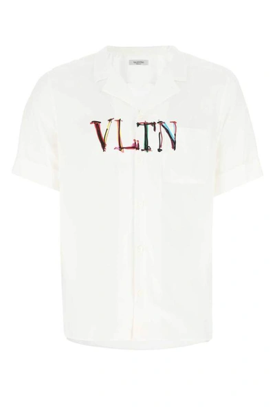 Shop Valentino Vltn Print Short In White