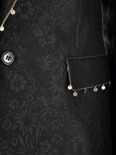 Shop Saint Laurent Jacquard Blazer In Black