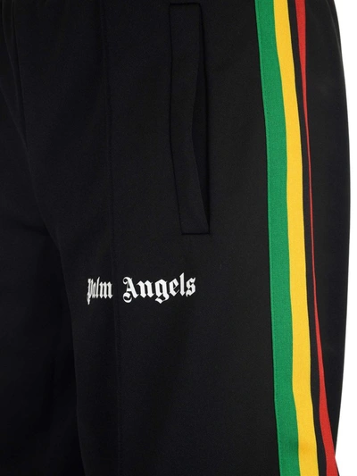 Shop Palm Angels Exodus Track Shorts In Black