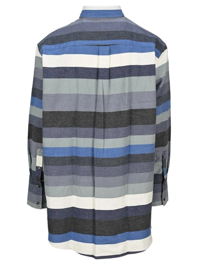 Shop Jw Anderson Striped Oversize Shirt In Multi
