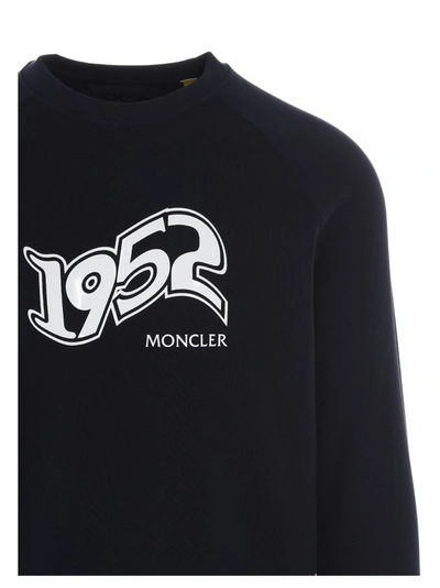 Shop Moncler Genius Moncler 1952 Logo Printed Sweatshirt In Blue