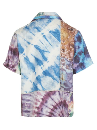 Shop Amiri Patchwork Tie Dye Print Shirt In Multi