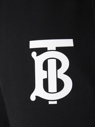 Shop Burberry Tb Monogram Print Track Pants In Black