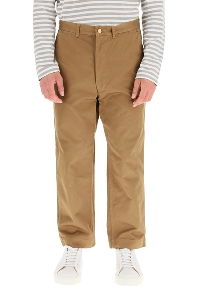 Shop Junya Watanabe Man X Carhatt Cropped Pants In Brown