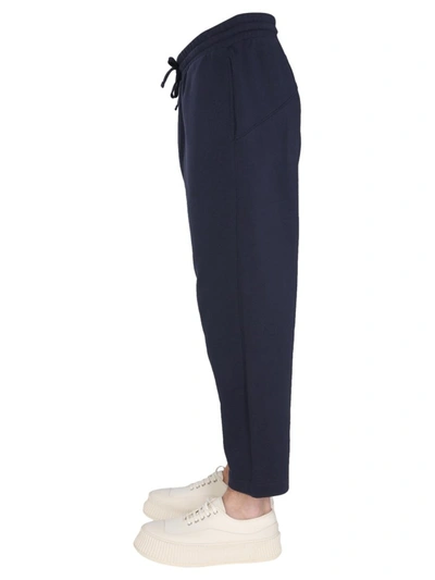 Shop Ymc You Must Create Ymc Drawstring Cropped Pants In Navy