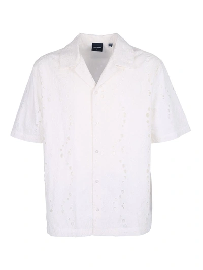 Shop Daily Paper Rear Logo Patch Embroidered Shirt In White