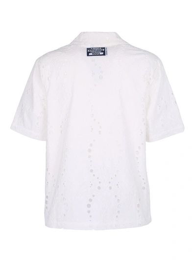 Shop Daily Paper Rear Logo Patch Embroidered Shirt In White