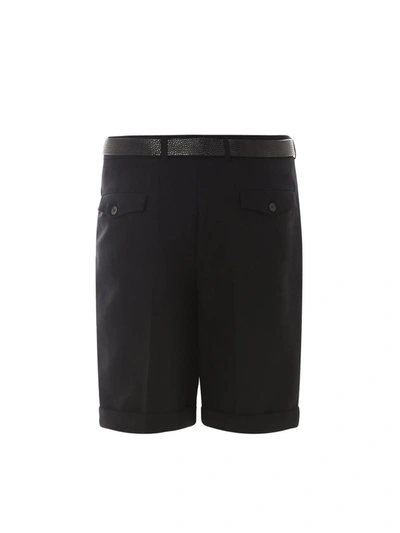 Shop Saint Laurent Tailored Shorts In Black