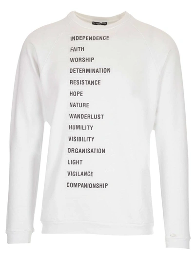 Shop Raf Simons Word Patches Sweatshirt In White