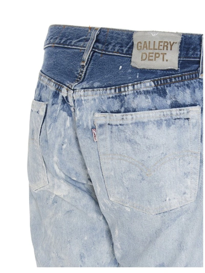 Shop Gallery Dept. Bleached Effect Straight Leg Jeans In Blue