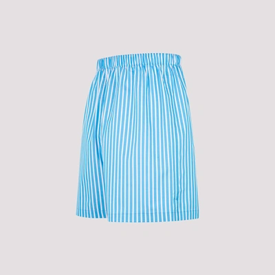 Shop Balenciaga Striped Boxer Shorts In Blue