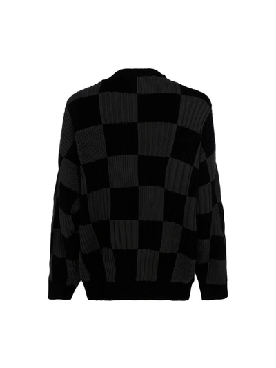Shop Balenciaga Checkered Crewneck Sweater In Multi