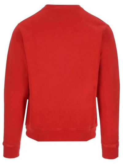 Shop Dsquared2 Logo Print Crewneck Sweatshirt In Red