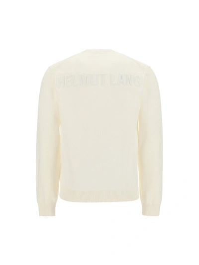 Shop Helmut Lang Logo Knitted Sweater In Beige