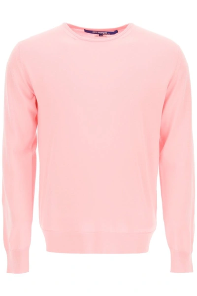 Shop Junya Watanabe Crewneck Knit Pullover In Pink
