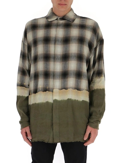 Shop Palm Angels Checked Bleached Shirt In Multi