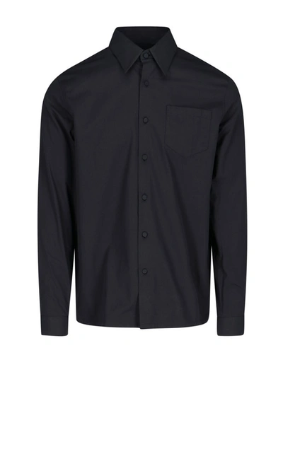 Shop Prada Pocket Shirt In Black