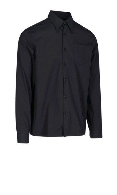 Shop Prada Pocket Shirt In Black