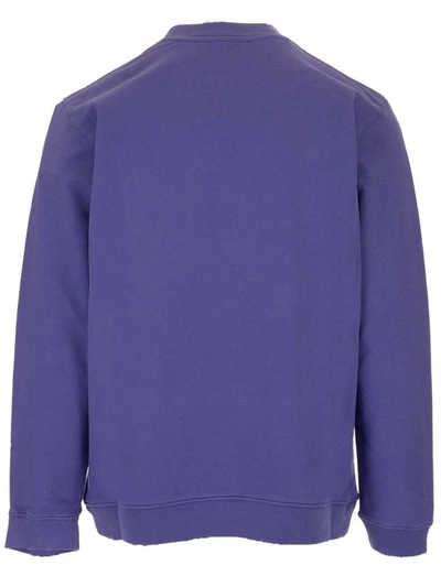 Shop Raf Simons Graphic Printed Sweatshirt In Purple