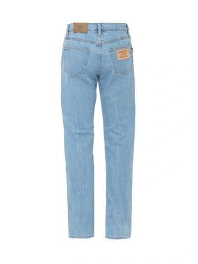 Shop Burberry Straight Leg Jeans In Blue