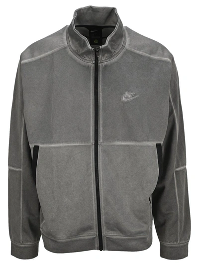 Nike Revival Washed Jersey Track Jacket In Black | ModeSens
