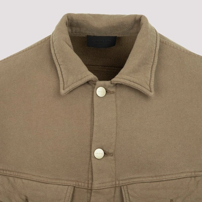Shop Fear Of God Buttoned Shirt Jacket In Brown